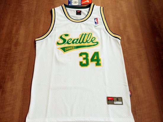 NBA 34 Ray Allen Seattle Supersonics Maillot blanc